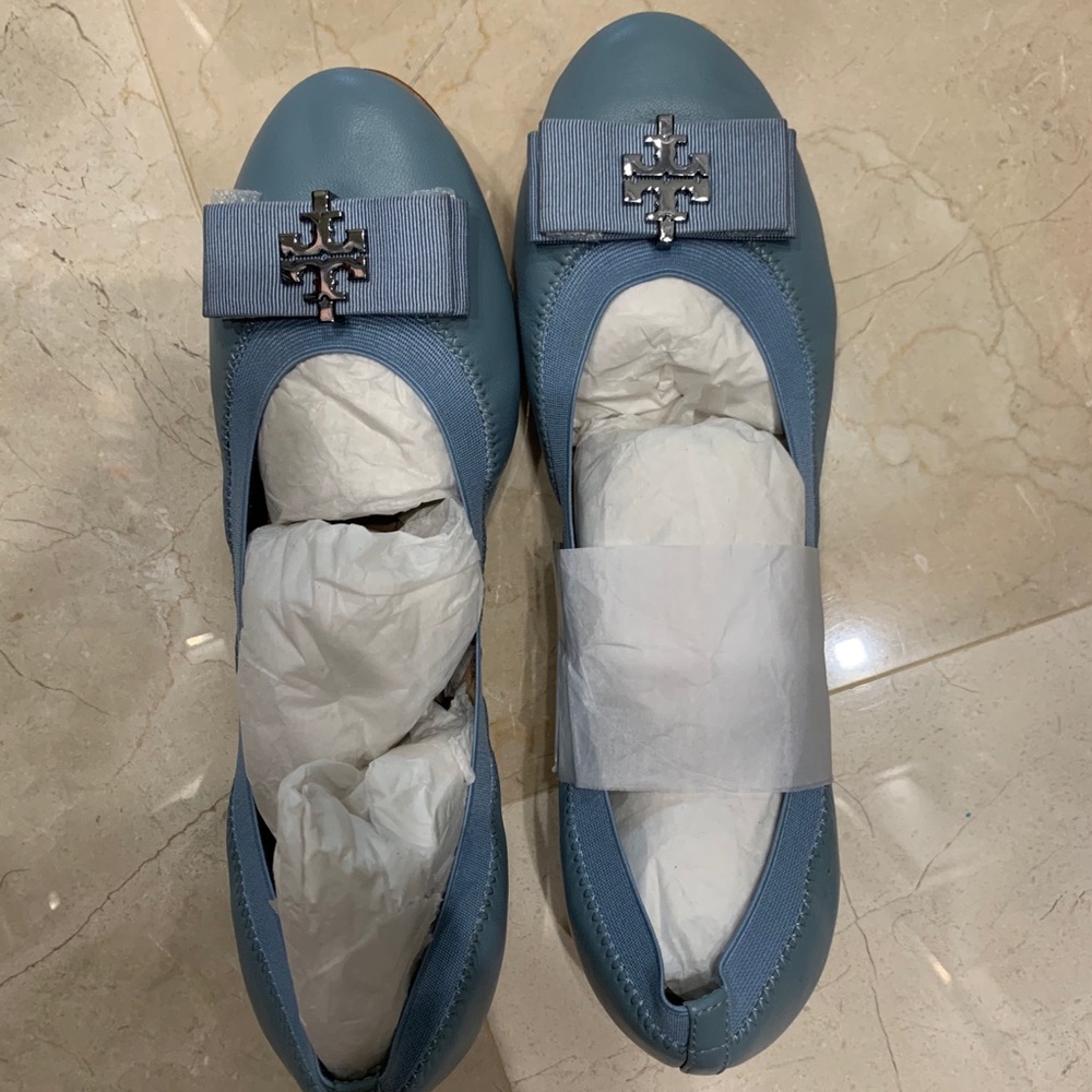 NEW Tory Burch Blue Ballerina Style Shoes size 11